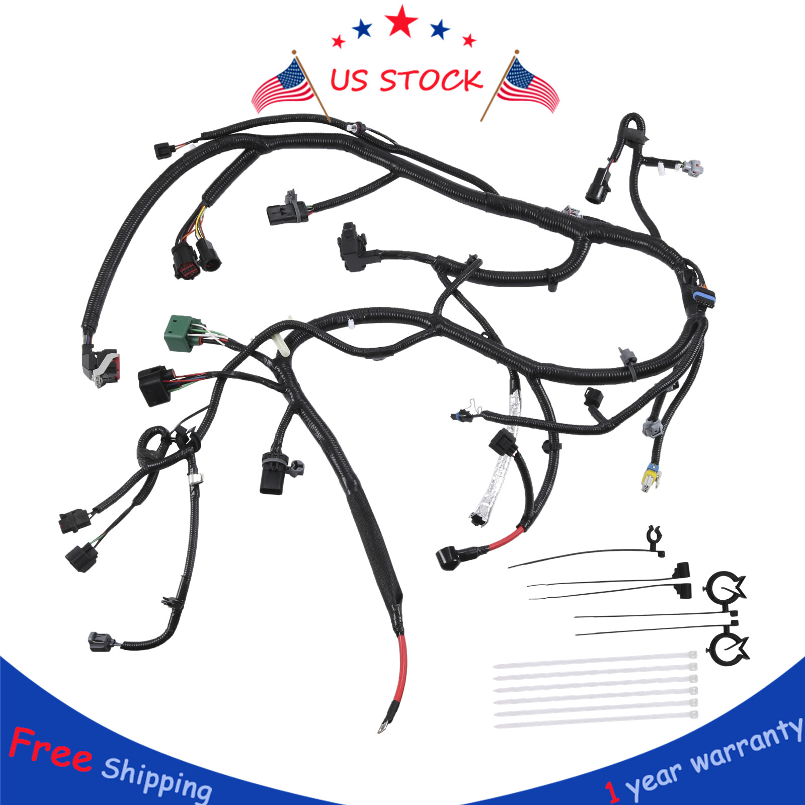 4C3Z12B637AA Engines Wiring Harness For Ford Super Duty 6.0L V8 9-23-03 & After