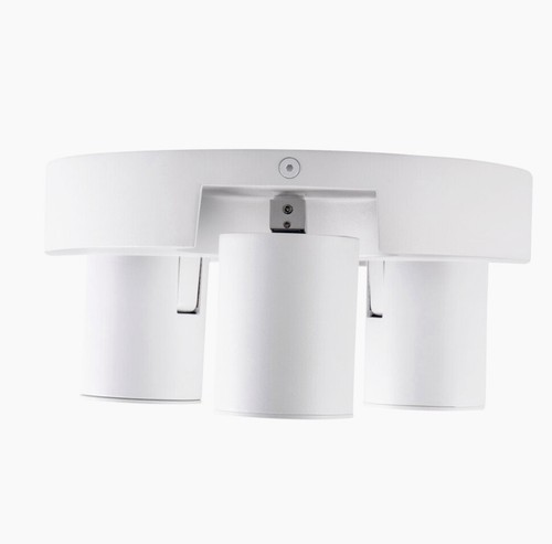 Plafoniera 3 Diffusori Orientabile - Tonda, GU10, Bianco/Nero - Foto 12 di 20