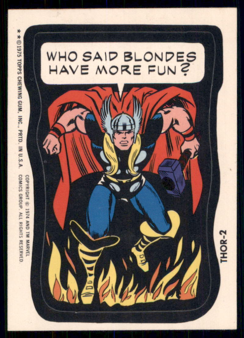 1975 Topps Comic Book Heroes Stickers #NNO Thor-2 | eBay