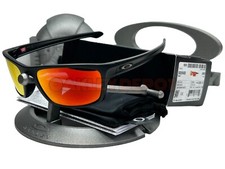       OAKLEY SLIVER STEALTH 009408 MATTE BLACK/RUBY POLARIZED SUNGLASSES 7 