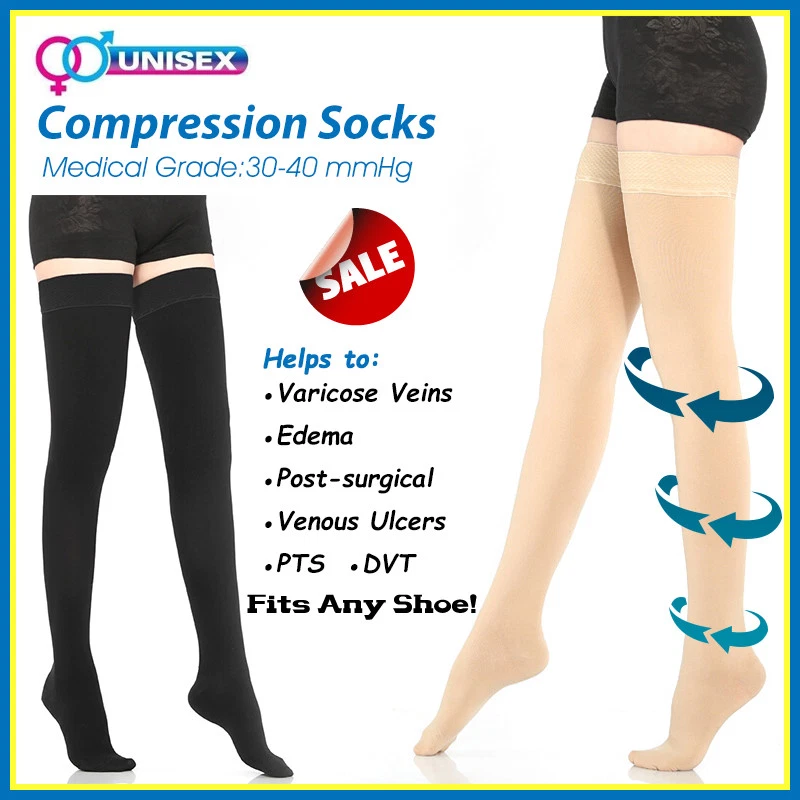 Medical Compression Stockings Men Women 30-40 mmHg Surgical Edema Varicose  Socks