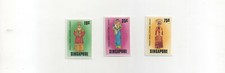 Timbres Singapour neufs ssch 256 à 258 costumes et 558 à 561 faune 10% de la co