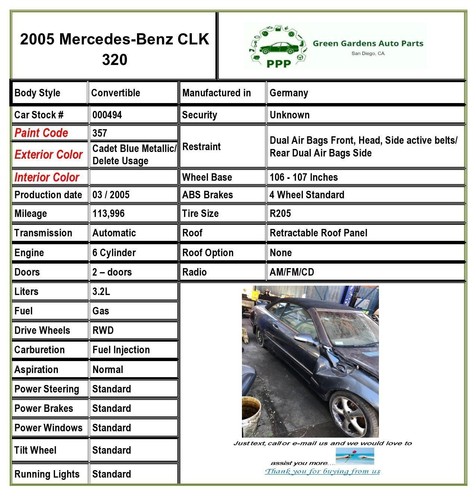 2003 - 2009 MERCEDES BENZ CLK320 Convertible Steering Leather Wheel 4 Spoke OEM - Picture 12 of 12