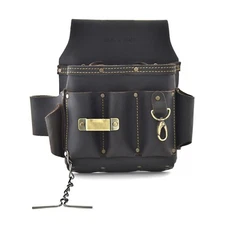 Style n Craft  70603 - 10 Pkt Electrician's Tool Pouch - Top Grain Oiled Leather