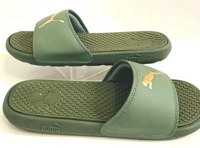 puma slides green