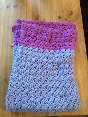 Handmade Vintage Style Crocheted Granny Blanket
