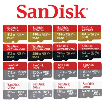 SanDisk Ultra Extreme Pro Micro SD Karte 32GB 64GB 128GB SDXC Speicherkarte C10