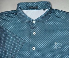 Turtleson Performance Golf Polo Shirt Men's Large Artsy Geometric All Over Print