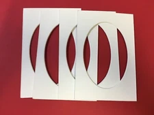 Picture Frame Mat 4x6 with 3x4.5 oval Acid Free White mats SET OF 10