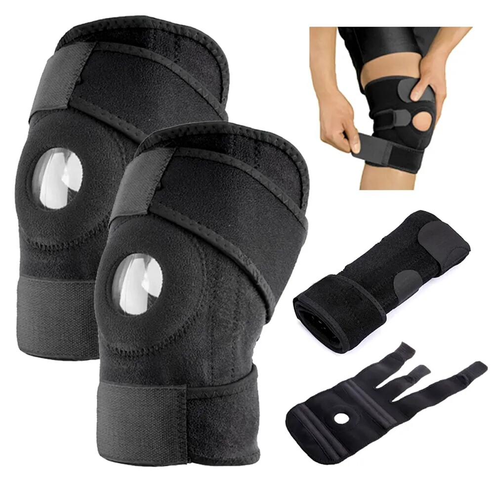 Black Knee Brace NHS Use Support Neoprene Patella stabilising