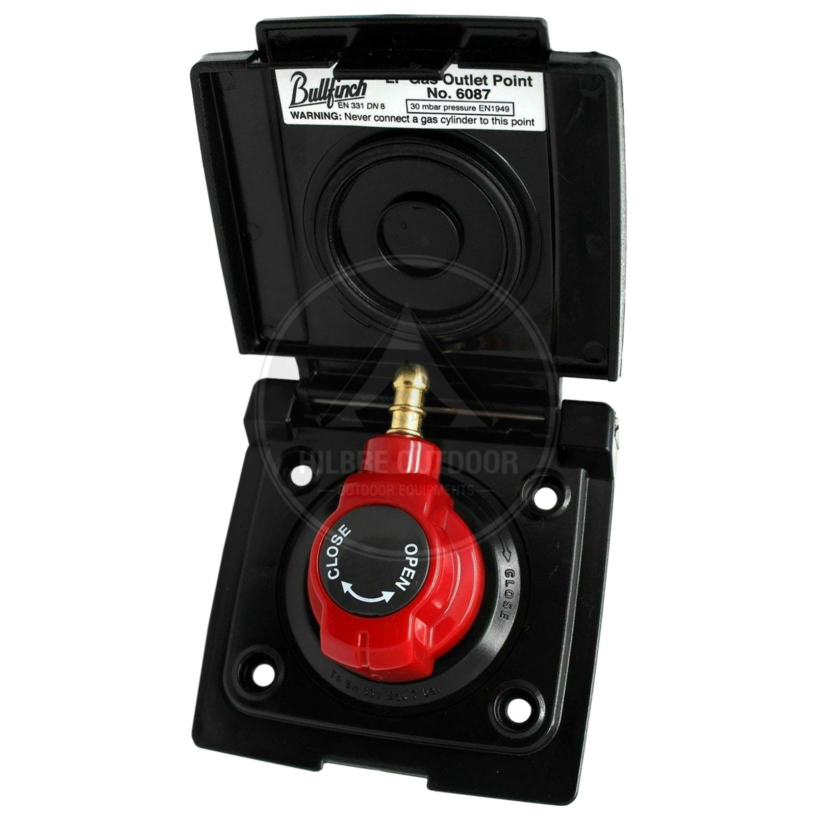 BULLFINCH OUTDOOR LPG GAS QUICK RELEASE BLACK BBQ POINT FOR MOTORHOME CARAVAN