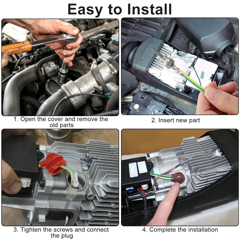 12V 3KW8KW Car Air Diesel Parking Heater Glow Plug + Removal + Gaskets