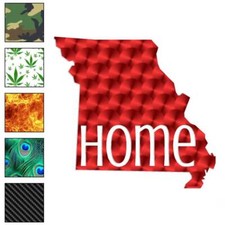 Missouri Home State, Vinyl Decal Sticker, 40 Patterns  3 Sizes, 3827