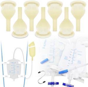 Latex Condom Catheter External Self-Sealing Set Thick Tube500ml Leg Bag *1 20... - Picture 1 of 8