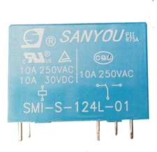 1PC San You SMI-S-124L-01 24VDC Power Relay 10A 250VAC 5Pins