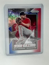 Max Scherzer 2020 Prizm Baseball RED WHITE BLUE Star Gazing Washington Nationals
