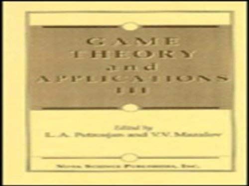 Game Theory and Applications: v. 3 (Game Theory and (Hardcover)