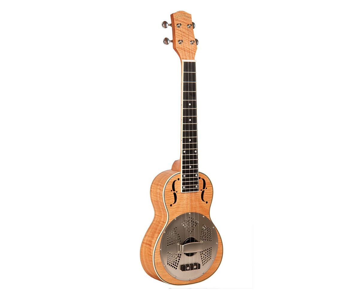 Gold Tone Curly Maple Resonator Concert-Scale Ukulele - Open Box