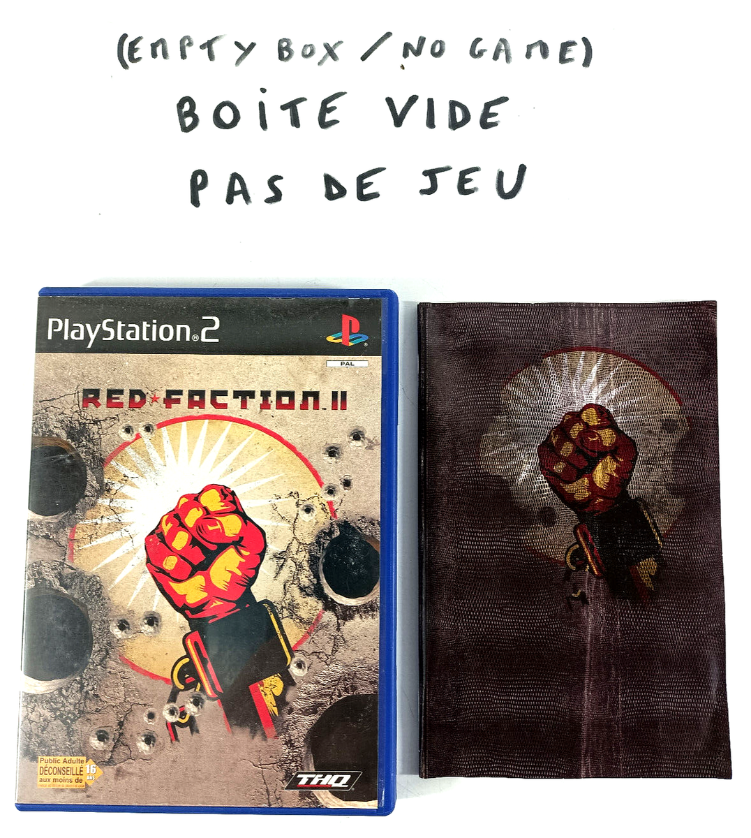 LOT 2 JEUX PS2 PLAYSTATION RED FACTION + RED FACTION II (vendeur pro