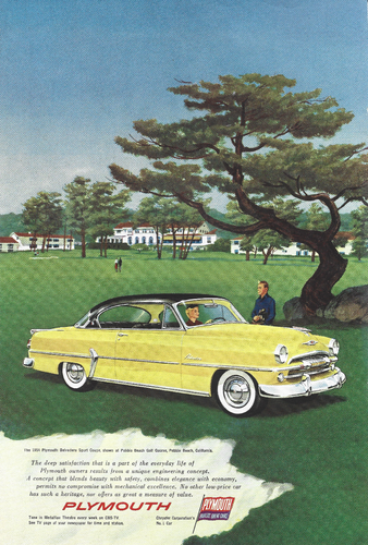 1950'S PLYMOUTH AUTOMOBILE ORIGINAL AD