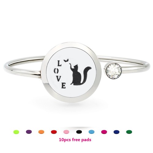 25mm  Rotatable Perfume Bangle Bracelet  Diffuser Essential Aromatherapy Locket - Picture 30 of 209