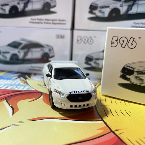 1/64 596 Ford Police Interceptor Sedan Philadelphia Department PPD Model Diecast - Bild 2 von 6