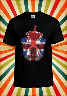 Bulldog Union Jack Queen's Jubilee Herren Damen Trägershirt Tank Top Unisex T-Shirt 2807