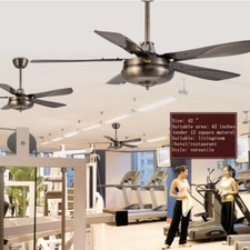 Indoor/Outdoor Ceiling Fan 5 Stainless Iron Metal Fan Blades