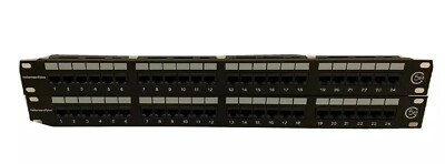 Lot Of 2 Pre Owned HellermannTyton PP110C5E24 CAT5E 24 Port 110 Universal Panel