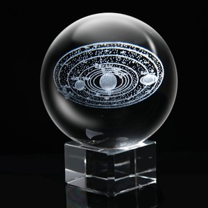 Details About Laser Engraved Solar System Crystal Ball 3d Miniature Planets Model C