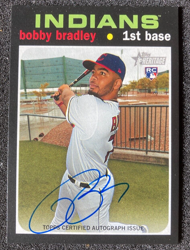 2020 Topps Heritage Real One Auto Bobby Bradley #ROA-BBR Rookie Auto RC - Picture 1 of 2