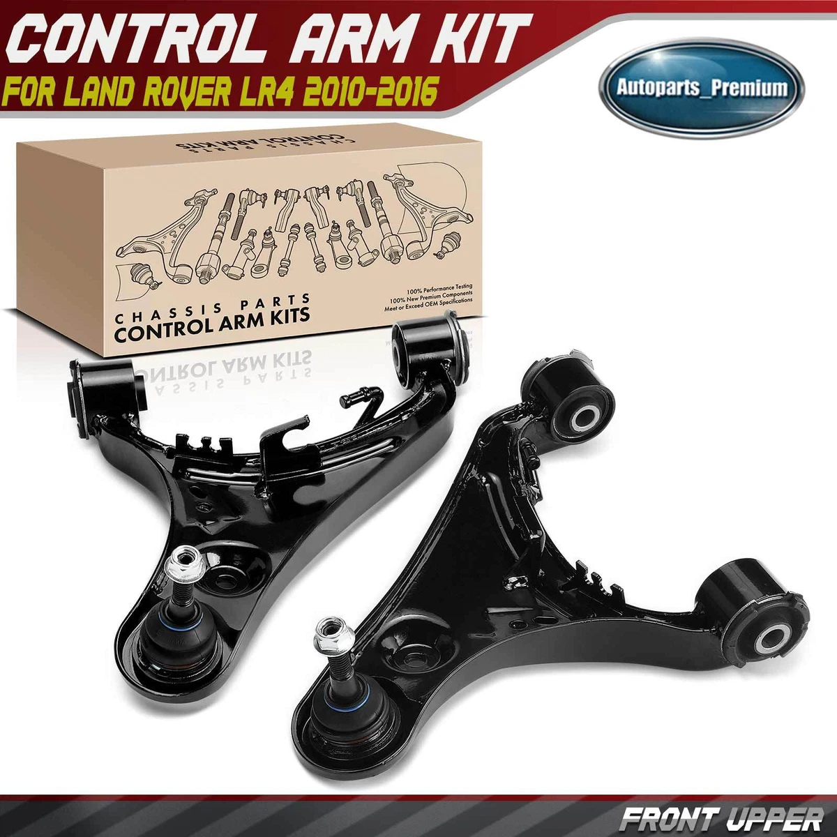 2003-12 Land Rover Range Rover Front 6 Piece Control Arm with Ball Joint Set TRQ