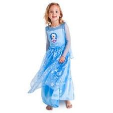 DeLuXe ELSA Silver FOIL Snowflake NIGHT GOWN Frozen NWT Disney Store STAMP 2014