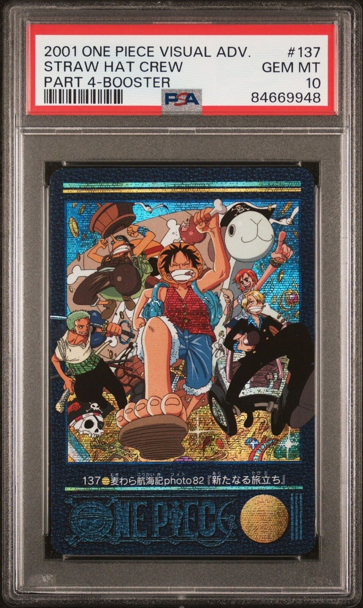 ワンピース　ONE PIECE PSA 10 Straw Hat Crew Foil One Piece Visual Adventure #137