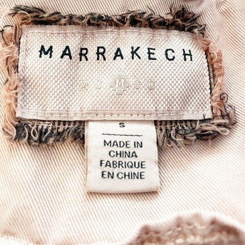 Anthro Marrakech Dusty Pink Asymmetrical Bomber Jacket Draw String S Moto Casual - Picture 9 of 10