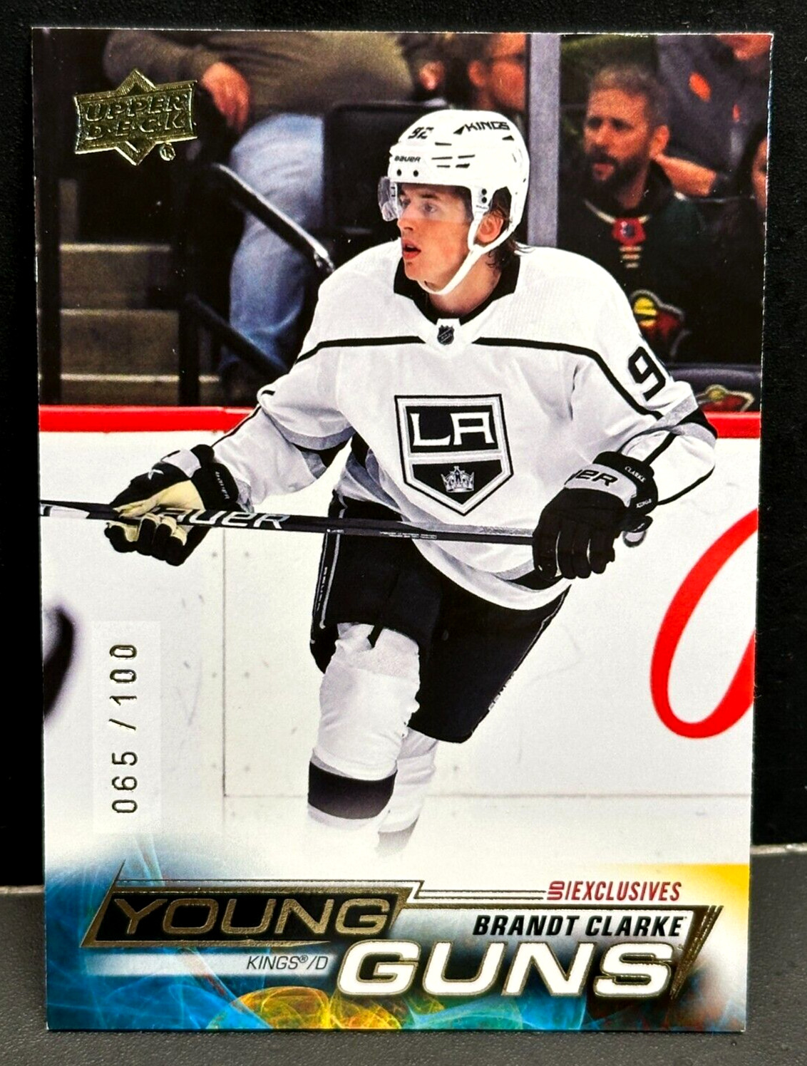 Brandt Clarke 2022-23 Upper Deck Ser 2 Young Guns Exclusives RC #470 Kings /100