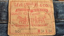 LEVI LVC VinTagE 1978 RED LINE SELVEDGE DENIM JEANS 35 30.5