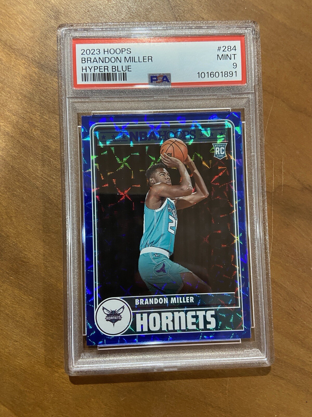 Brandon Miller 2023 Panini Hoops Hyper Blue #284 PSA 9 Rookie RC