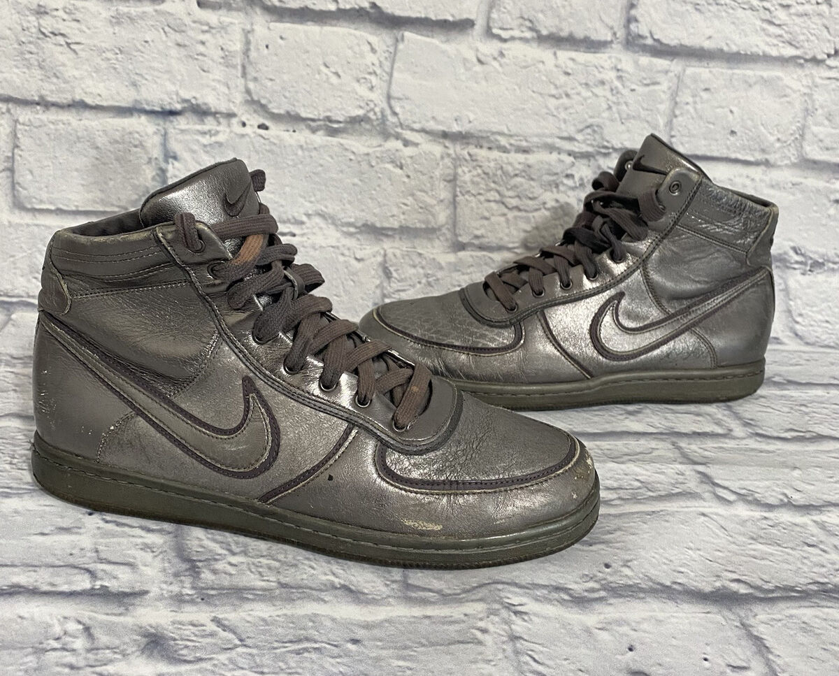 Nike Scandal Mid Metallic Shoes Womens 8 Silver Gray Lace Up Nike Scandal Mid Metallic Shoes Womens 8 Silver Gray Lace Up