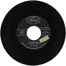 45 THE PLATTERS  Twilight Time  /  Out of My Mind  Orig 1957 Mercury 71289