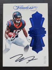 2016 Panini Flawless Will Fuller V Rookie Sapphire Auto 1/10 RAWF Houston Texans