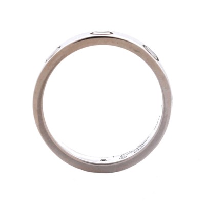 Cartier Love Wedding Band 1 Diamond Ring 18K White Gold with 
