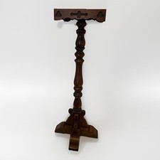 Old Charm Plant Display Stand Oak Tudor Brown Finish Model Wood Bros Furniture