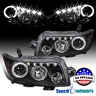 Fit 2008-2010 Scion 08-10 xB Halo Halo Projector Headlights Led Strip Lamp Black (For: Scion xB)