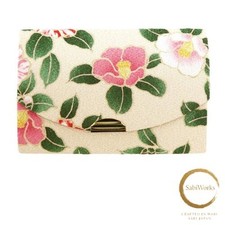 New Komon Kobo Snap-on Business Card Holder Miyakotsubaki Ivory Card Case Futago
