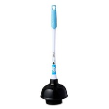 Great Value Deluxe Toilet Plunger 16 in Ergonomic Handle Heavy Duty Black