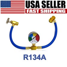 R134a Ac Recharge Hose Kit With Gauge Car Air Conditioning Charging Tool