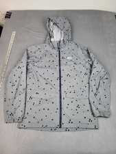 REI Co-Op Jacket Kids Large 14 16 Gray AOP Geometric Full Zip Hoodie Lightweight