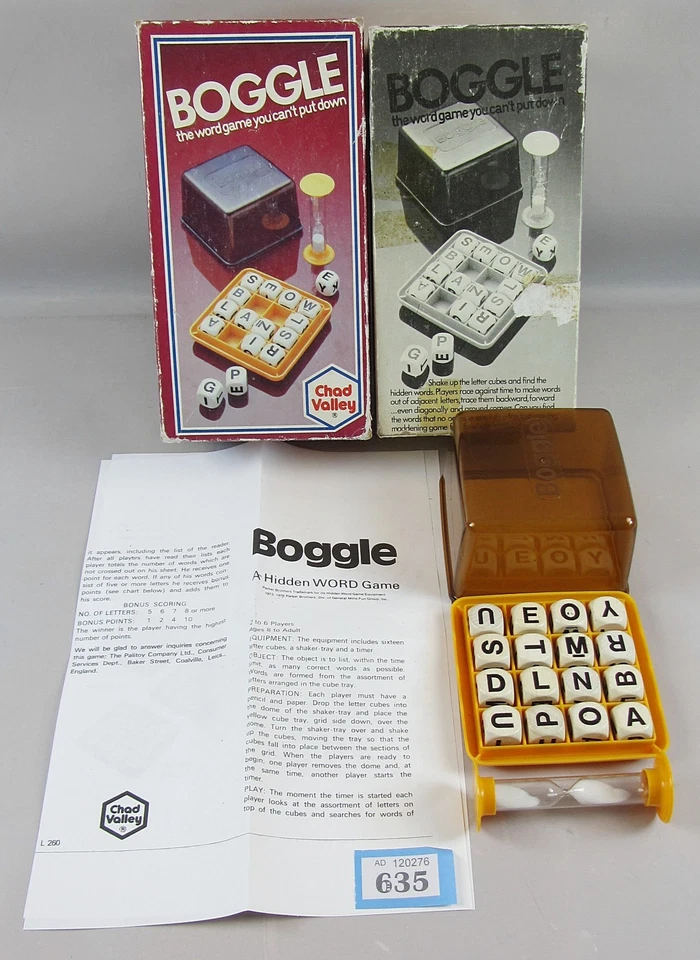 Boggle Chad Valley  Vintage 1970/80's  Hidden WORD Game - Image 3 of 4
