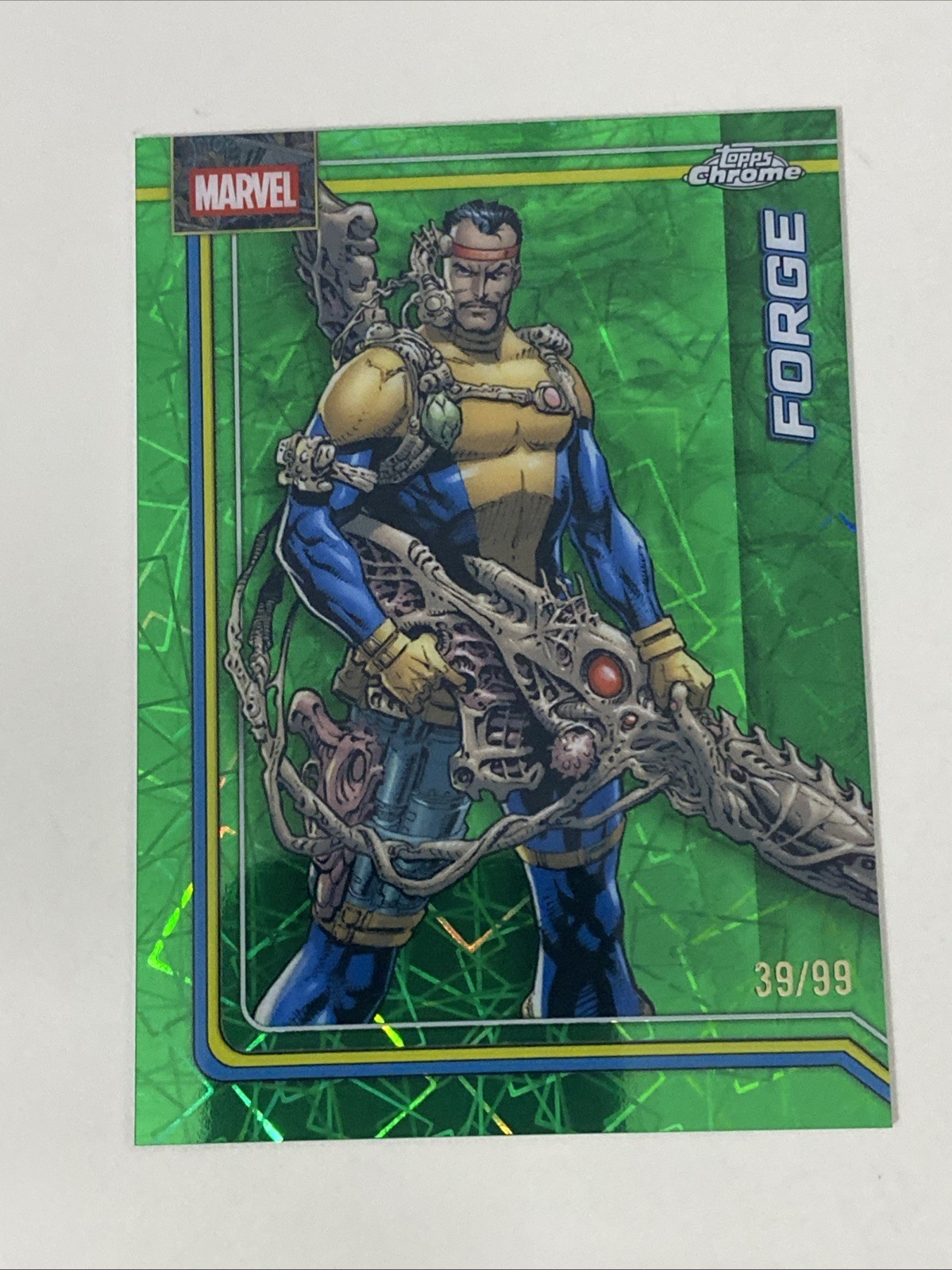 2026 Topps Chrome Marvel Comics Forge Green Refractor /99 Card
